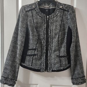 Chic Black and White Women's Jacket